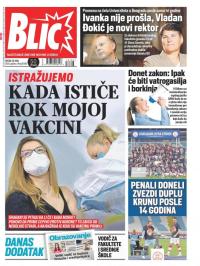 Blic - broj 8706, 26. maj 2021.