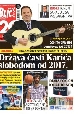 Blic - broj 7046, 24. sep 2016.