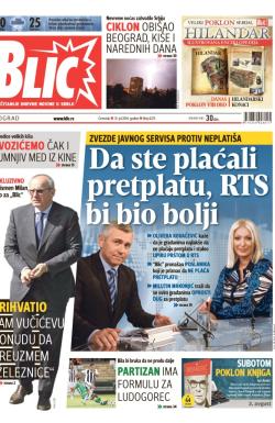 Blic - broj 6273, 31. jul 2014.