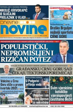 Dnevne novine - broj 2872, 25. dec 2020.