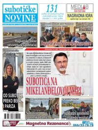 Nove Subotičke novine - broj 395, 1. nov 2024.