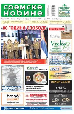 Sremske Novine - broj 3323, 6. nov 2024.