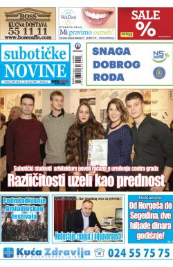 Nove Subotičke novine - broj 3, 16. jan 2015.