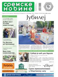 Sremske Novine - broj 2743, 25. sep 2013.