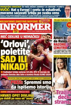 Informer - broj 3709, 25. jun 2024.