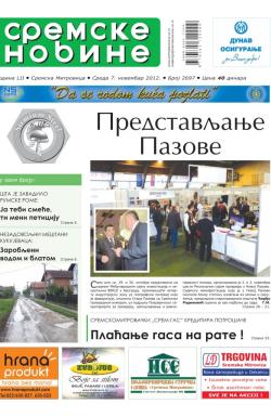 Sremske Novine - broj 2697, 7. nov 2012.