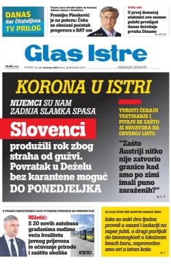 Glas Istre - broj 230, 21. avg 2020.