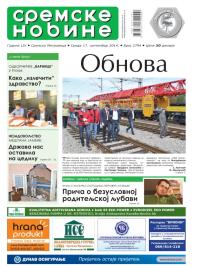 Sremske Novine - broj 2794, 17. sep 2014.