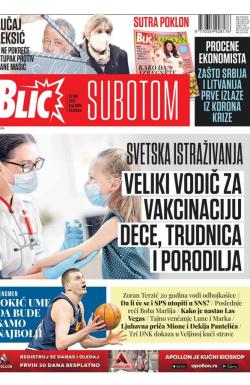 Blic - broj 8695, 15. maj 2021.