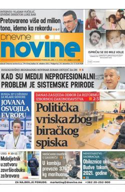 Dnevne novine - broj 2520, 4. nov 2019.