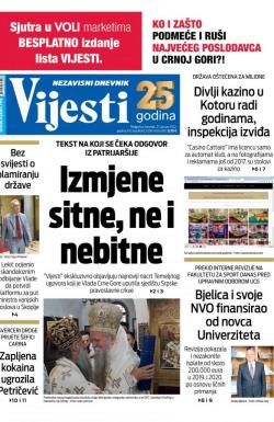 Vijesti - broj 8548, 27. jan 2022.