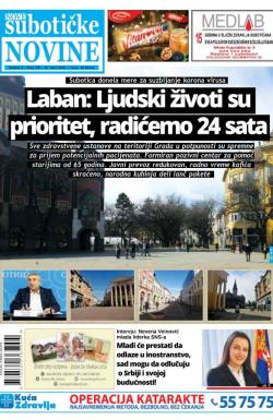 Nove Subotičke novine - broj 158, 20. mar 2020.