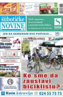 Nove Subotičke novine - broj 38, 22. sep 2017.