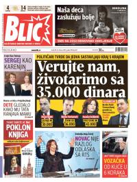 Blic - broj 6121, 26. feb 2014.