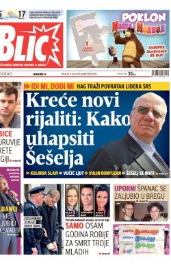 Blic - broj 6512, 31. mar 2015.