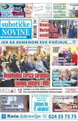 Nove Subotičke novine - broj 40, 7. okt 2016.