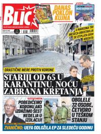 Blic - broj 8289, 18. mar 2020.