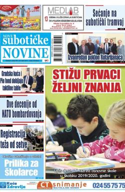 Nove Subotičke novine - broj 109, 29. mar 2019.