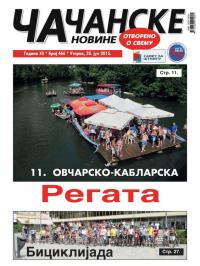 Čačanske novine - broj 466, 28. jul 2015.