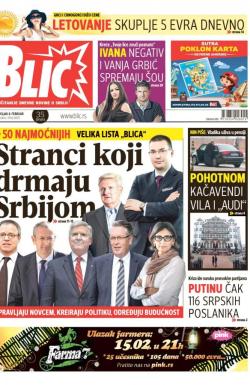 Blic - broj 6820, 8. feb 2016.