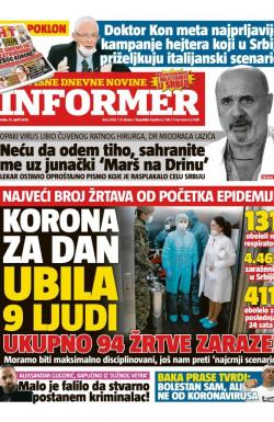 Informer - broj 2428, 15. apr 2020.