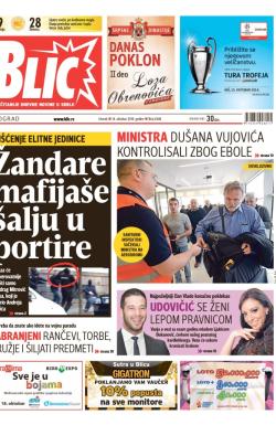 Blic - broj 6348, 14. okt 2014.