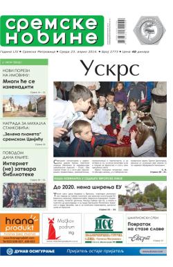 Sremske Novine - broj 2773, 23. apr 2014.