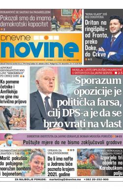 Dnevne novine - broj 2791, 22. sep 2020.