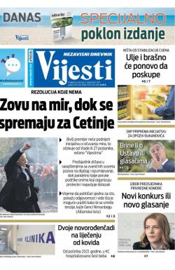 Vijesti - broj 8404, 2. sep 2021.