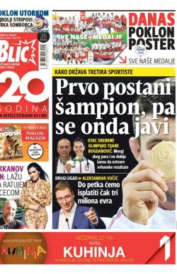 Blic - broj 7014, 23. avg 2016.