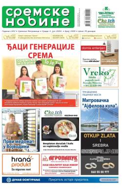 Sremske Novine - broj 3305, 3. jul 2024.