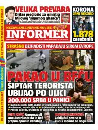 Informer - broj 2597, 4. nov 2020.