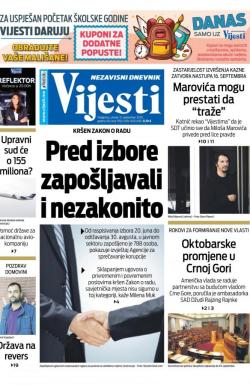 Vijesti - broj 8060, 15. sep 2020.