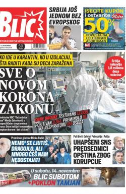 Blic - broj 8519, 13. nov 2020.