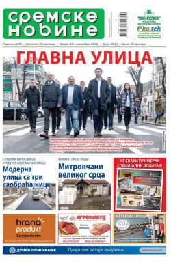 Sremske Novine - broj 3013, 28. nov 2018.