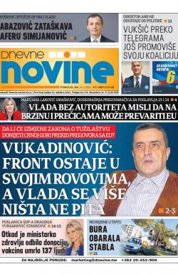 Dnevne novine - broj 2913, 15. feb 2021.