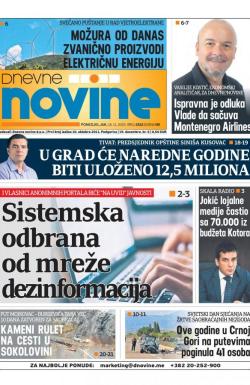 Dnevne novine - broj 2532, 18. nov 2019.