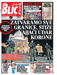 Blic - broj 8291, 20. mar 2020.