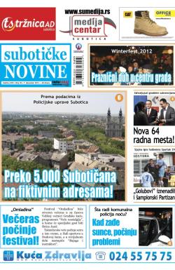 Nove Subotičke novine - broj 49, 7. dec 2012.