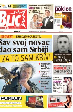 Blic - broj 6367, 2. nov 2014.