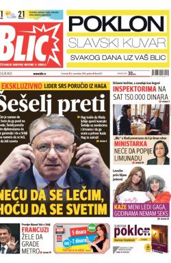 Blic - broj 6371, 6. nov 2014.