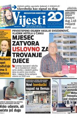 Vijesti - broj 6963, 10. avg 2017.