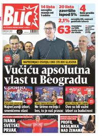 Blic - broj 7562, 5. mar 2018.