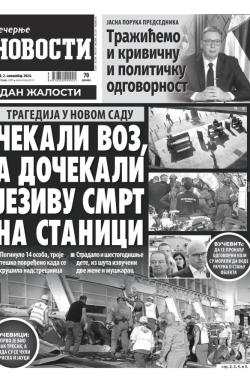 Večernje novosti - broj 5193, 2. nov 2024.