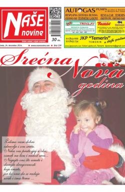 Naše novine, Temerin - broj 239, 24. dec 2014.