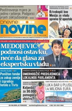 Dnevne novine - broj 2827, 3. nov 2020.