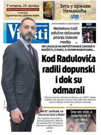 Vijesti - broj 7739, 22. okt 2019.