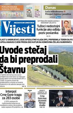 Vijesti - broj 7815, 9. jan 2020.