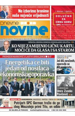 Dnevne novine - broj 2757, 13. avg 2020.