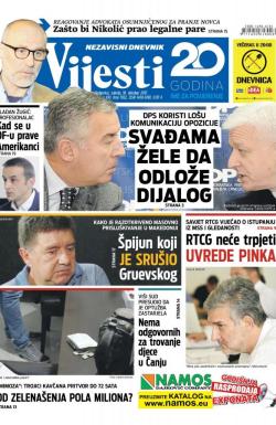 Vijesti - broj 7032, 18. okt 2017.